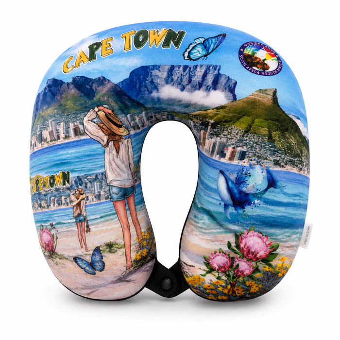 Cape Town Scenic Memory Foam Travel Neck Pillow