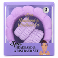Spa Headband & Wristband Set 3 Piece | Soft Microfiber Beauty Accessories