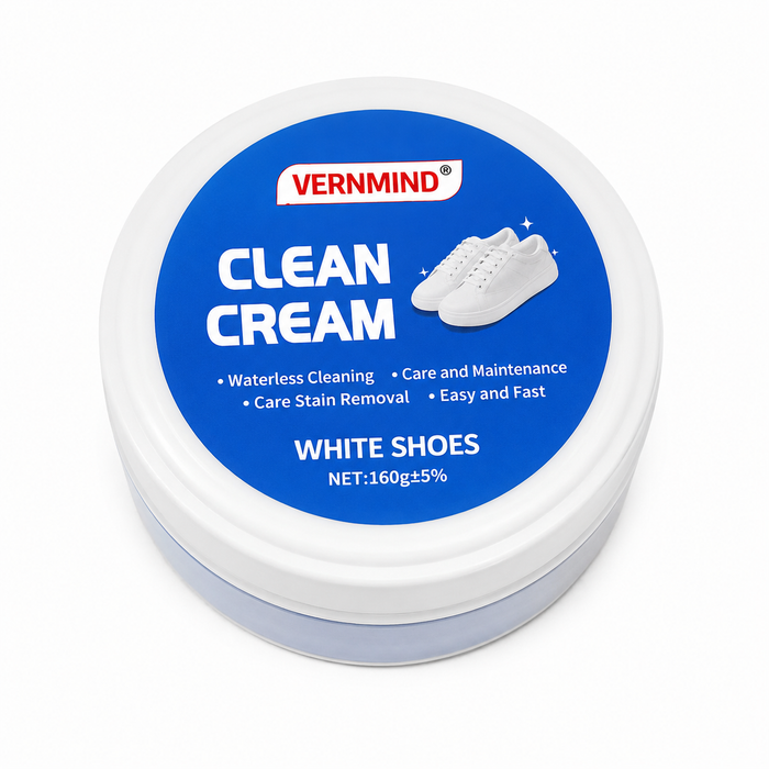 Vernmind Clean Cream for White Shoes 160g | Waterless Shoe Cleaner