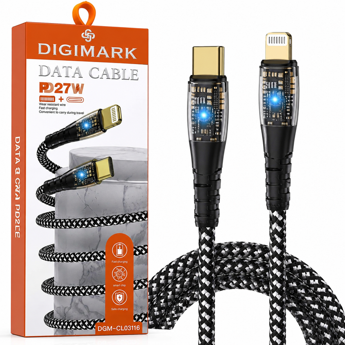 DIGIMARK PD27W USB-C to Lightning Fast Charging Data Cable