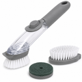 Automatically Dispensing Cleaning Brush with Replaceable Scrubbing Head