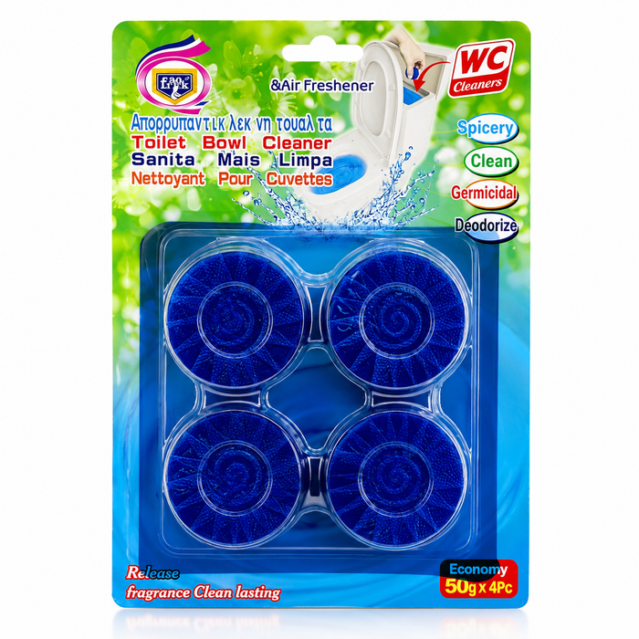 Toilet Bowl Cleaner & Air Freshener Tablets (4 Pack)