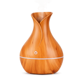 Ultrasonic Wood Grain Aroma Diffuser & Essential Oil Humidifier with LED Light