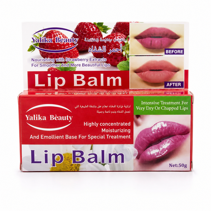 Yalika Beauty Lip Balm 50g Strawberry Moisturizing Lip Care