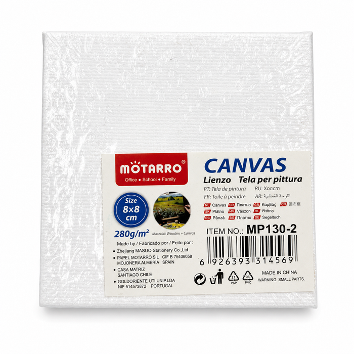 Motarro Artist Canvas 8 × 8 cm – 280gsm