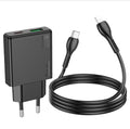 Fast Iphone Charger 20W USB+Type C Port With C to Lightning 1M C-HOCO-N38