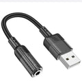 Crystal Audio Converter USB-A TO 3.5 Female Hoco LS37 PB